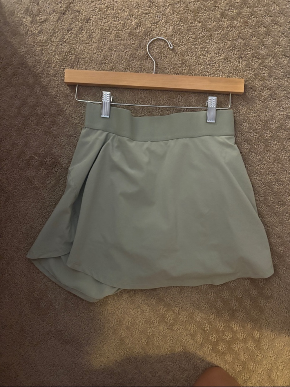 Aritzia Sage Green Wrap Mini Skirt